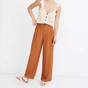 Madewell Drapey Pleated Wide-Leg Pants